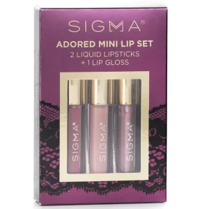 Adored Mini Lip Set (2x Liquid Lipstick + 1x Lip Gloss)