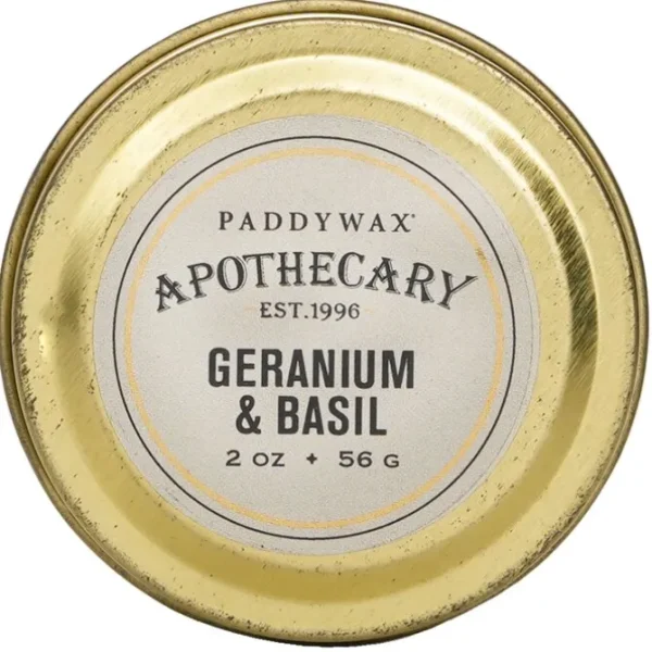 Apothecary Candle - Geranium & Basil