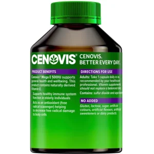 [Authorized Sales Agent] Cenovis MEGA E 500mg - 250 Capsules