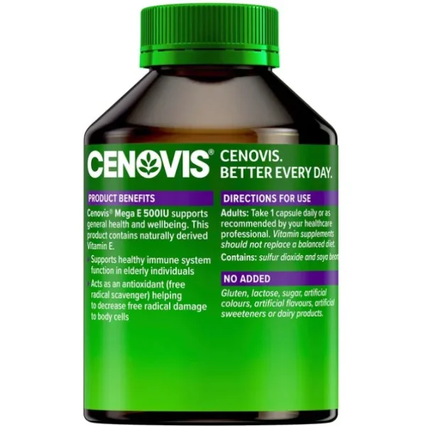 [Authorized Sales Agent] Cenovis MEGA E 500mg - 250 Capsules