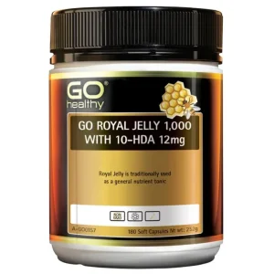 [Authorized Sales Agent] GO Healthy GO Royal Jelly 1,000 with 10-HDA 12mg SoftGel Capsules - 180 Pack