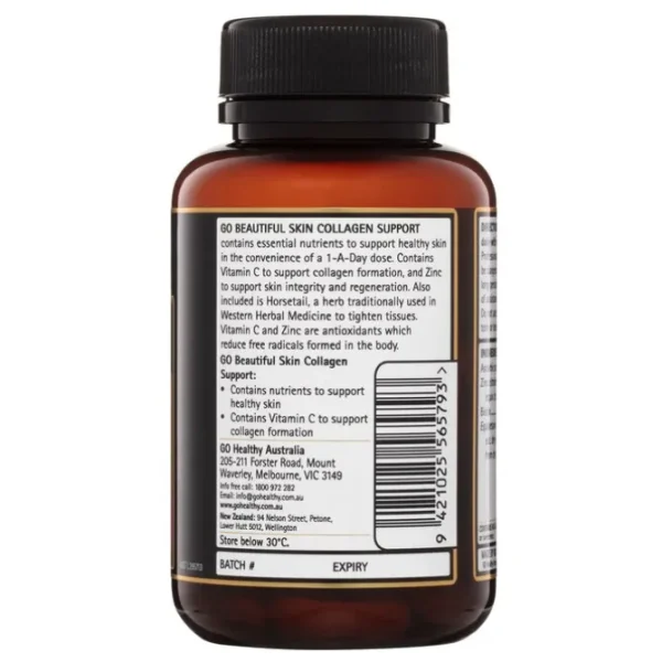 [Authorized Sales Agent] GO Healthy GO Beautiful Skin Collagen Support VegeCapsules - 60 Pack