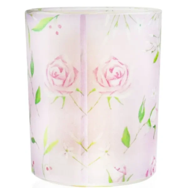 100% Beeswax Votive Candle - Jasmine Rose Cranberry