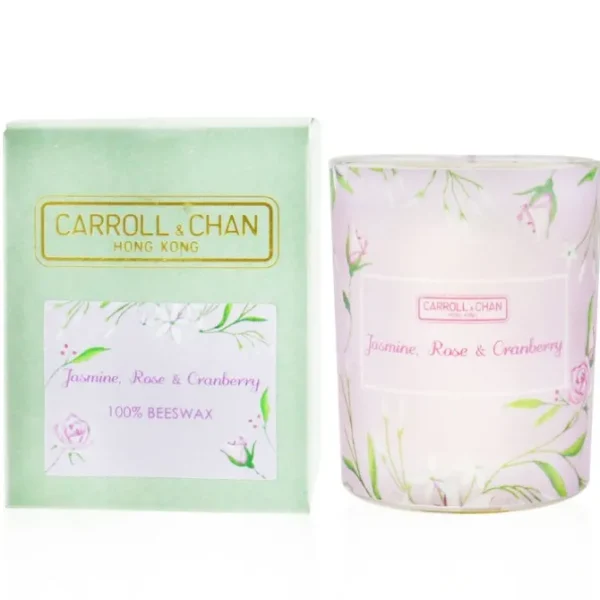 100% Beeswax Votive Candle - Jasmine Rose Cranberry