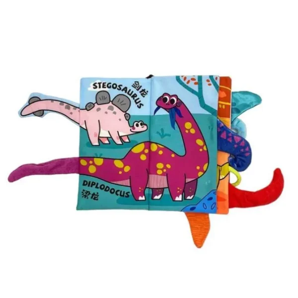 Beiens Three-dimensional 3D Early Education Enlightenment Baby Cloth Book (Dinosaurs)