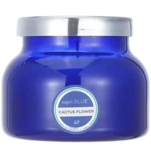 Blue Jar Candle - Cactus Flower