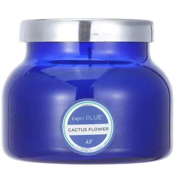Blue Jar Candle - Cactus Flower