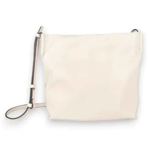 Calista Poppy Cowhide Crossbody Leather Bag(White)