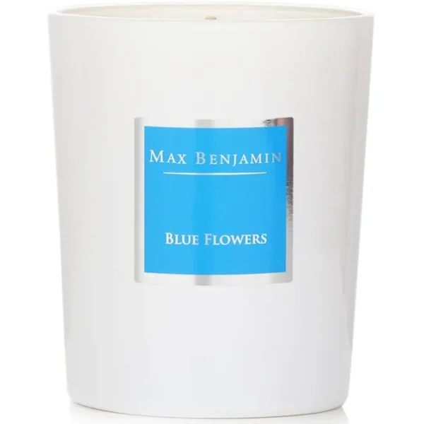Candle - Blue Flowers