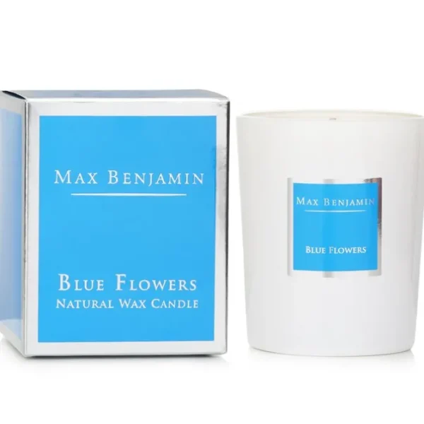 Candle - Blue Flowers
