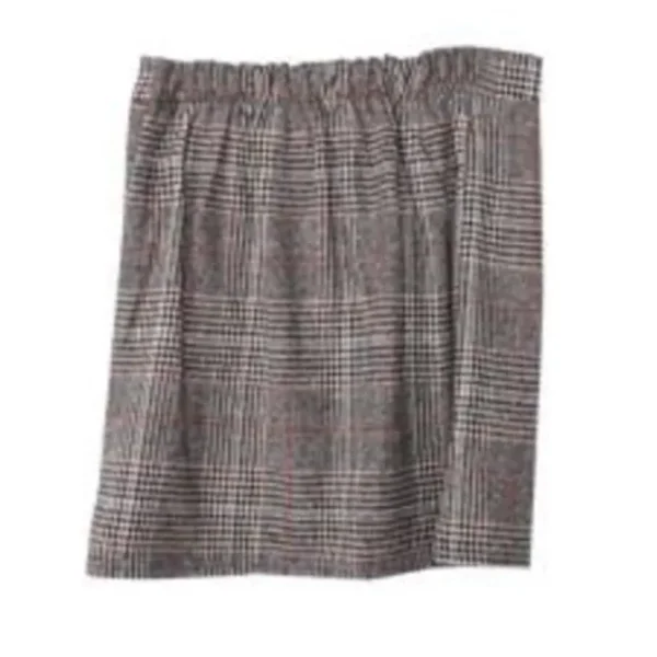 Check Wool Mini Skirt
