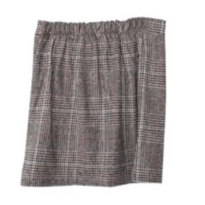 Check Wool Mini Skirt