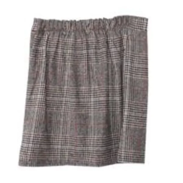Check Wool Mini Skirt