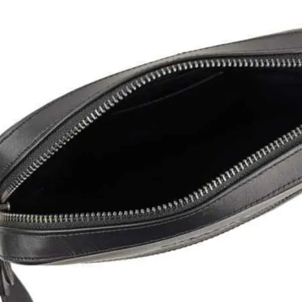 COACH Men's small shoulder crossbody bag black PVC with leather 4010QBMI5