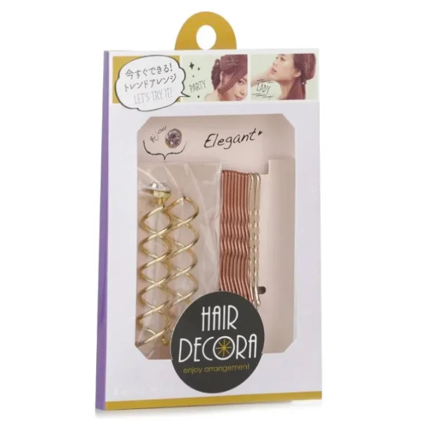 Cute Hairpin Set (Pink And Gold Combination)