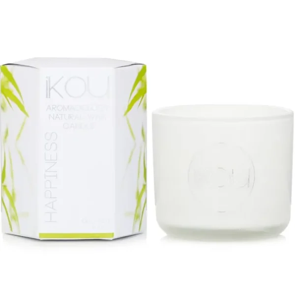 Eco-Luxury Aromacology Natural Wax Candle Glass - Happiness (Coconut & Lime)