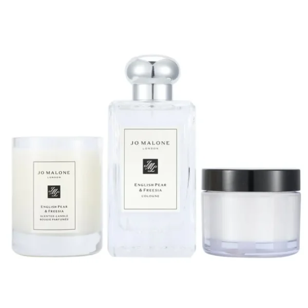 English Pear & Freesia Coffret: Cologne Spray 100ml/3.4oz + Body Cream 50ml/1.7oz + Scented Candle 4.78cm/1.88inches (Height)