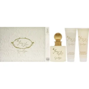 Fancy Love by Jessica Simpson for Women - 4 Pc Gift Set 3.4oz EDP Spray, 0.34oz EDP Mini Spray, 3oz Body Lotion, 3oz Bath and Shower Gel