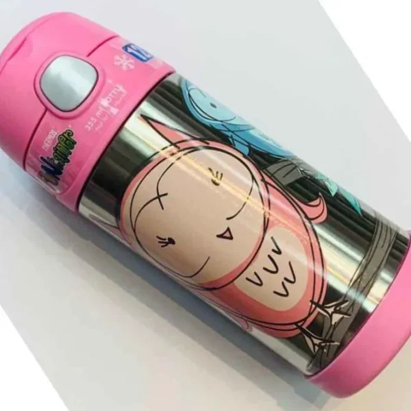FUNtainer Stainless Steel Vacuum Insulated Drink Bottle-Pink owl