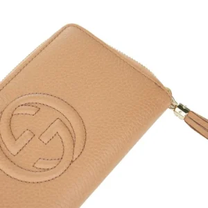 GG Long Zippy Wallet 598187 - Light camel