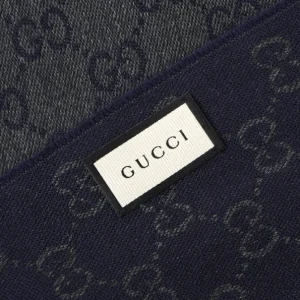 HALF GG LOGO WOOL SCARF 344994