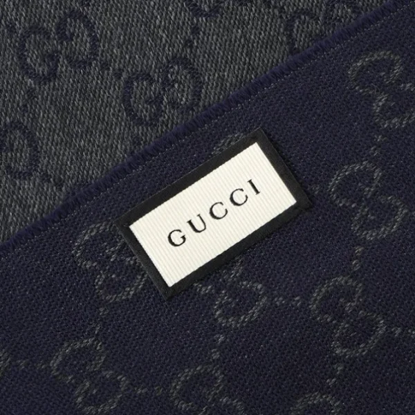 HALF GG LOGO WOOL SCARF 344994