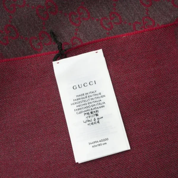 HALF GG LOGO WOOL SCARF 344994