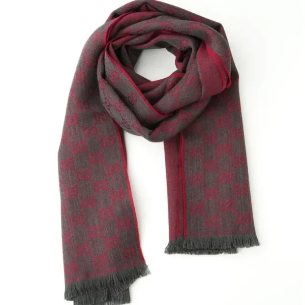 HALF GG LOGO WOOL SCARF 344994