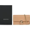 Icon GG Interlocking Wallet On Chain Light CamelCrossbody Bag 615523