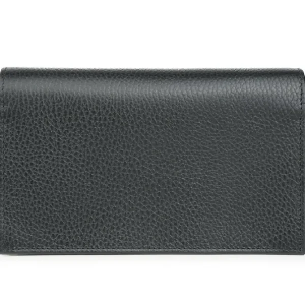 Icon GG Interlocking Wallet On Chain Black Crossbody Bag 615523