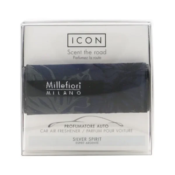 Icon Textile Floral Car Air Freshener - Silver Spirit