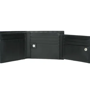 Leather Micro GG Guccissima Trifold Wallet 217044