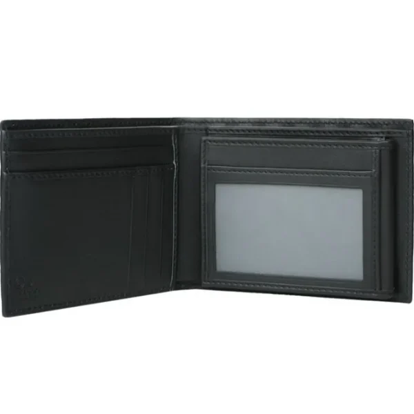 Leather Micro GG Guccissima Trifold Wallet 217044