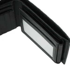 Leather Micro GG Guccissima Trifold Wallet 217044