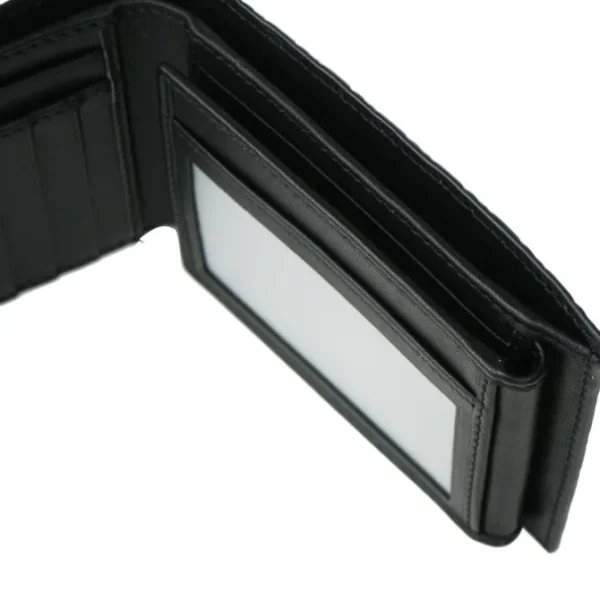Leather Micro GG Guccissima Trifold Wallet 217044