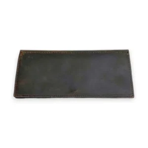 LENNON Crazy Horse Leather Travel Long Wallet(Dark Brown)