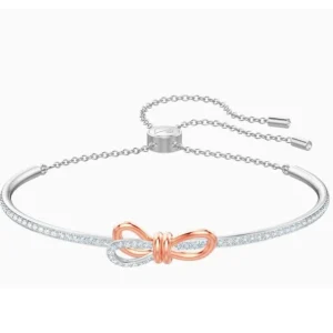Lifelong Bow bangle Bow 5447079 - White, Mixed metal finish