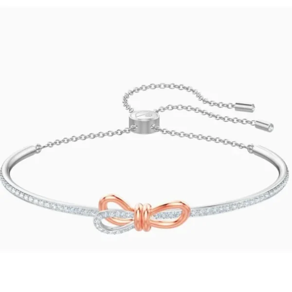 Lifelong Bow bangle Bow 5447079 - White, Mixed metal finish
