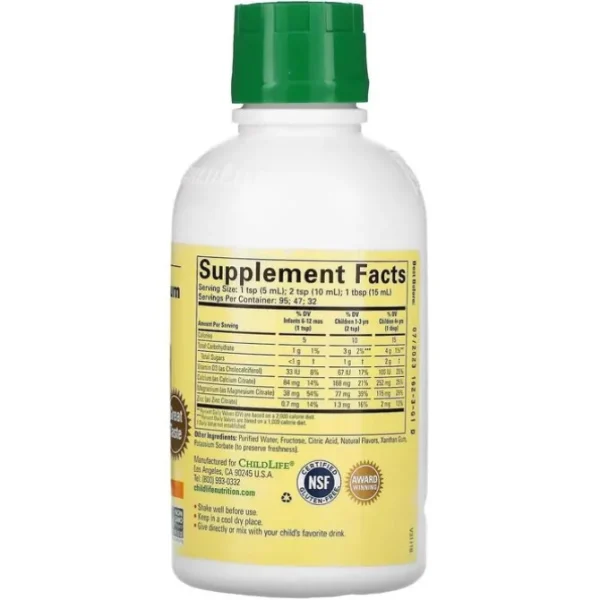 Liquid Calcium with Magnesium (Natural Orange Flavor)