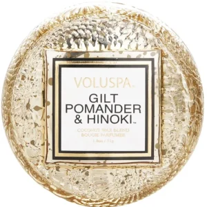 Macaron Candle - Gilt Pomander & Hinoki