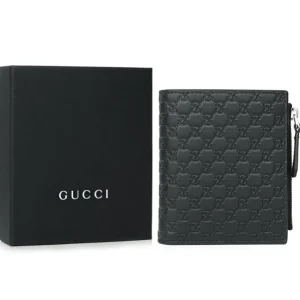 Micro GG Guccissima Leather Small Bifold Wallet 544475