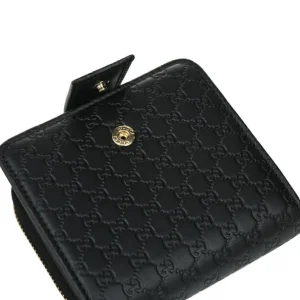 Micro GG Guccissima Leather Small Bifold Wallet 449395