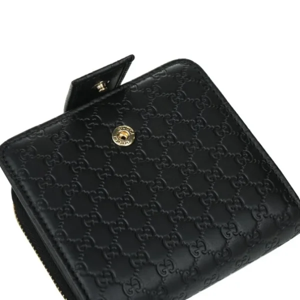 Micro GG Guccissima Leather Small Bifold Wallet 449395