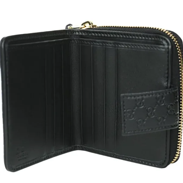 Micro GG Guccissima Leather Small Bifold Wallet 449395
