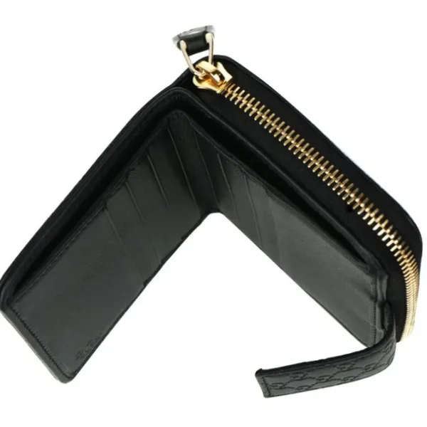 Micro GG Guccissima Leather Small Bifold Wallet 449395