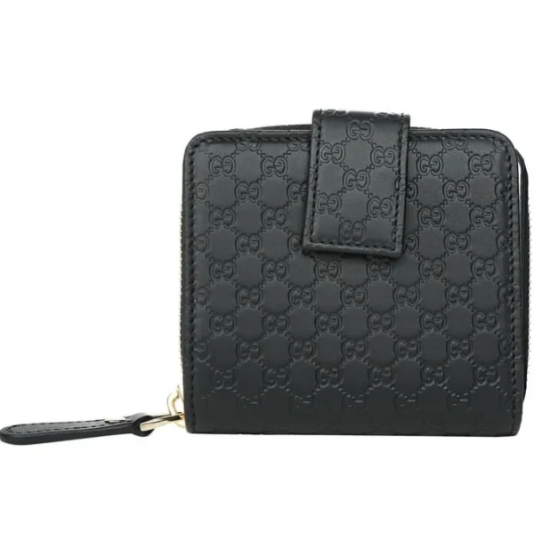 Micro GG Guccissima Leather Small Bifold Wallet 449395