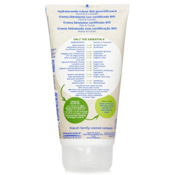 Organic Hydrating Face And Body Cream with Olive Oil (Fragrance Free)