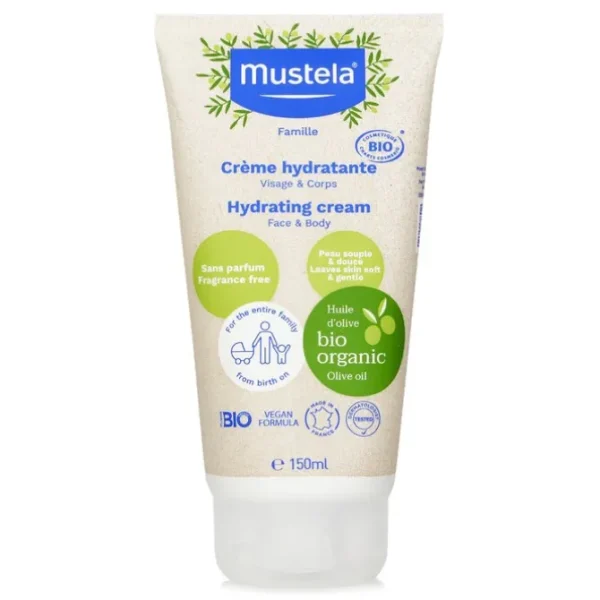 Organic Hydrating Face And Body Cream with Olive Oil (Fragrance Free)