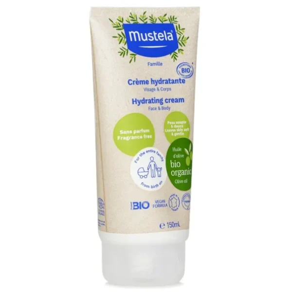 Organic Hydrating Face And Body Cream with Olive Oil (Fragrance Free)