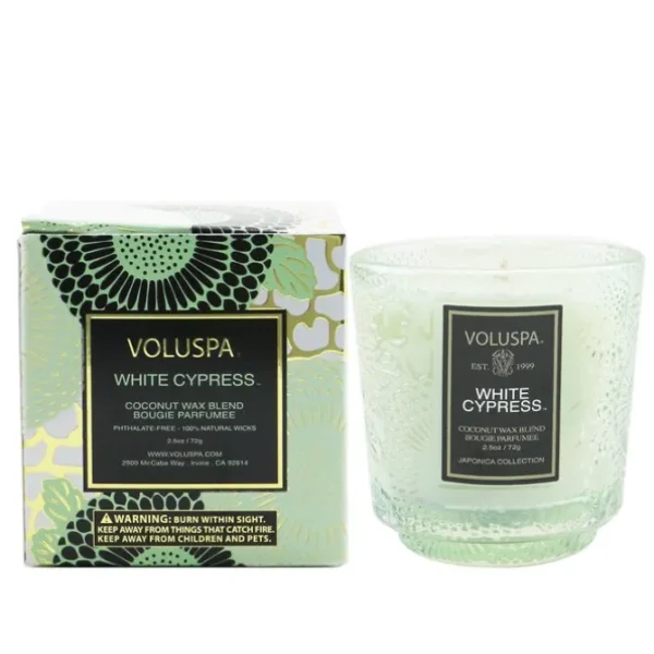 Petite Pedestal Candle - White Cypress